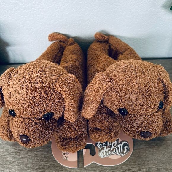 Dachshund Dog Plush Memory Foam Slippers House Shoes XL - Picture 2 of 5